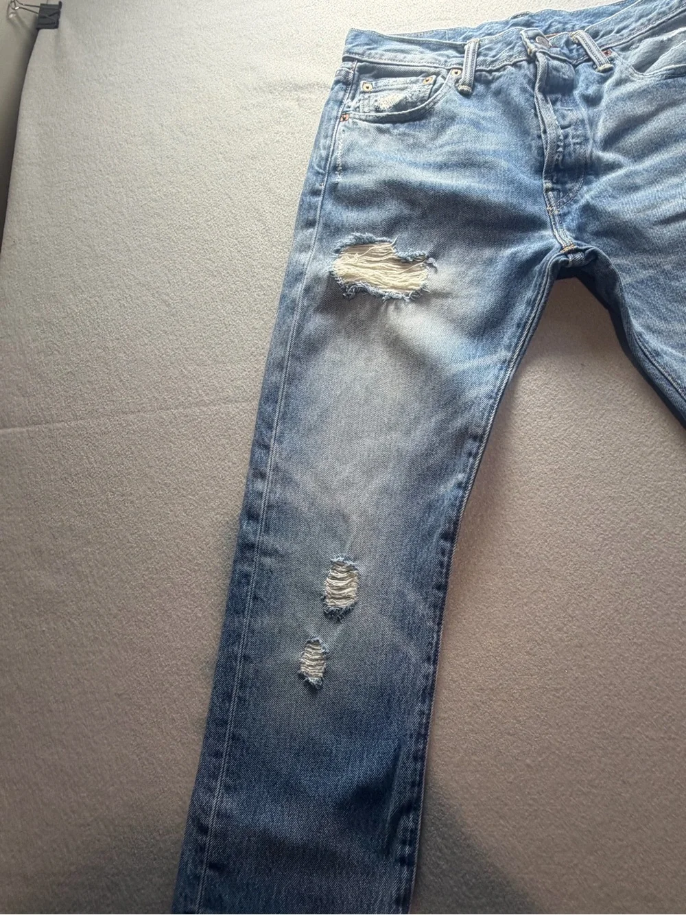 Levi’s 501 Distressed Ripped Straight Jeans Men’s 30x32